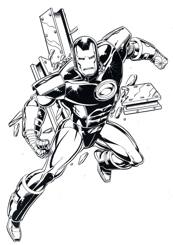 Plansa de colorat cu Iron Man 60 57